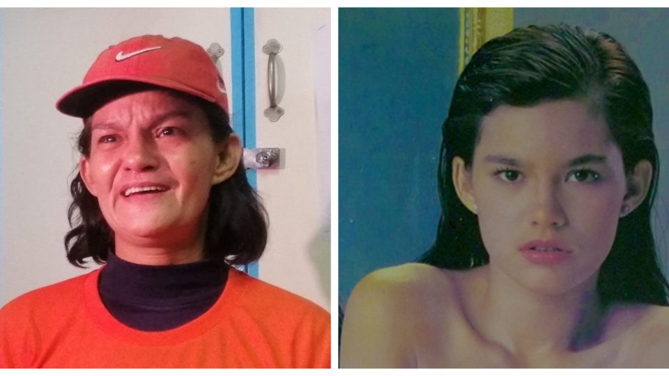 Jennifer Kiilsgaard aka former actress Jenny Roa (L) <I> Photo: ABS-CBN News</I>, (R) In a 1994 Tanduay Calendar Photoshoot <I> Photo: Tanduay Rhum Official / FB</I>