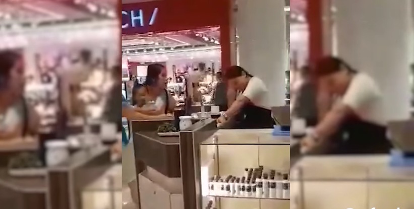 Medelina Yamazaki attacks Jennifer Fabillar. Photo: Screenshot from video