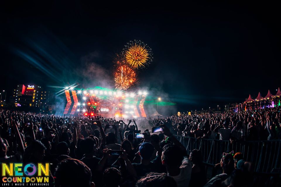 Neon Countdown at Tasik Villa International Resort, Malaysia. Photo: Neon Events
