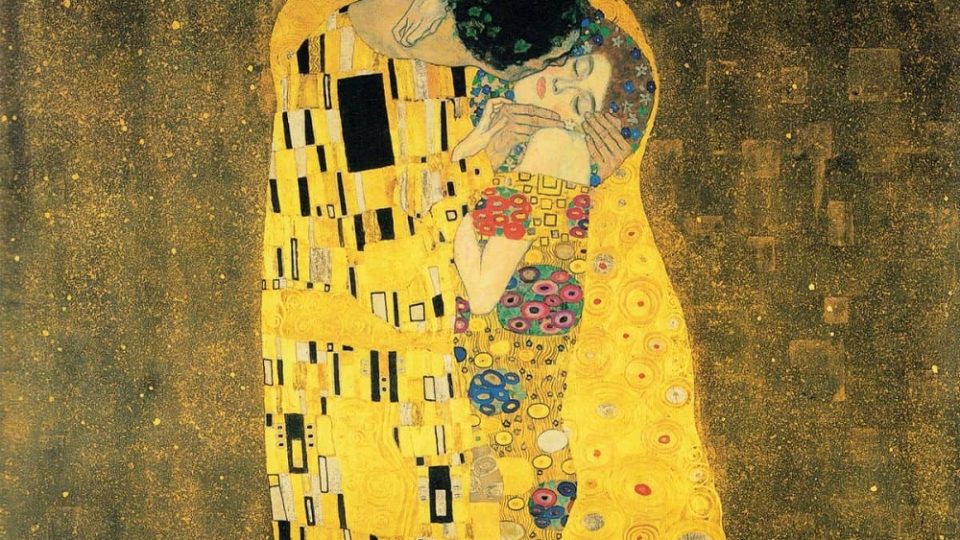 A painting of ‘The Kiss’ by Gustav Klimt
