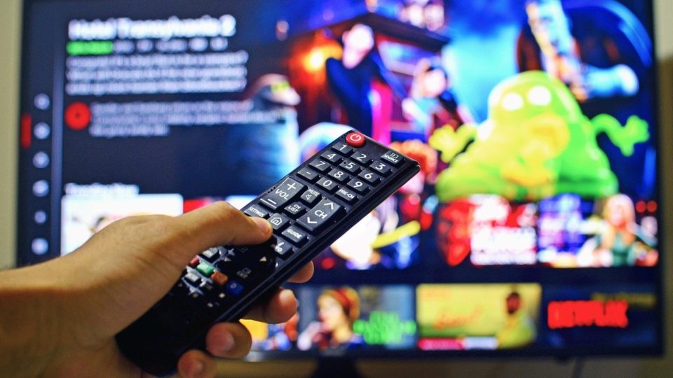 File photo of remote control against backdrop of television screen with Netflix on. Photo: Andrés Rodríguez 