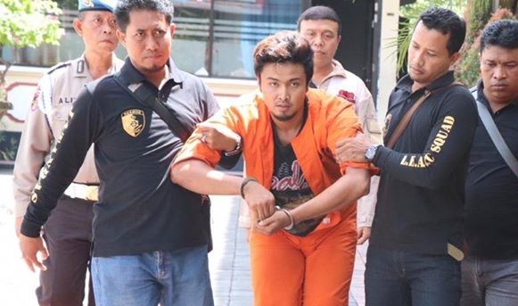 Police said the suspect, Arjuna Wiranata, escaped to his hometown in Sumbawa Besar, West Nusa Tenggara after committing the crime. Photo: Polresta Denpasar / Facebook