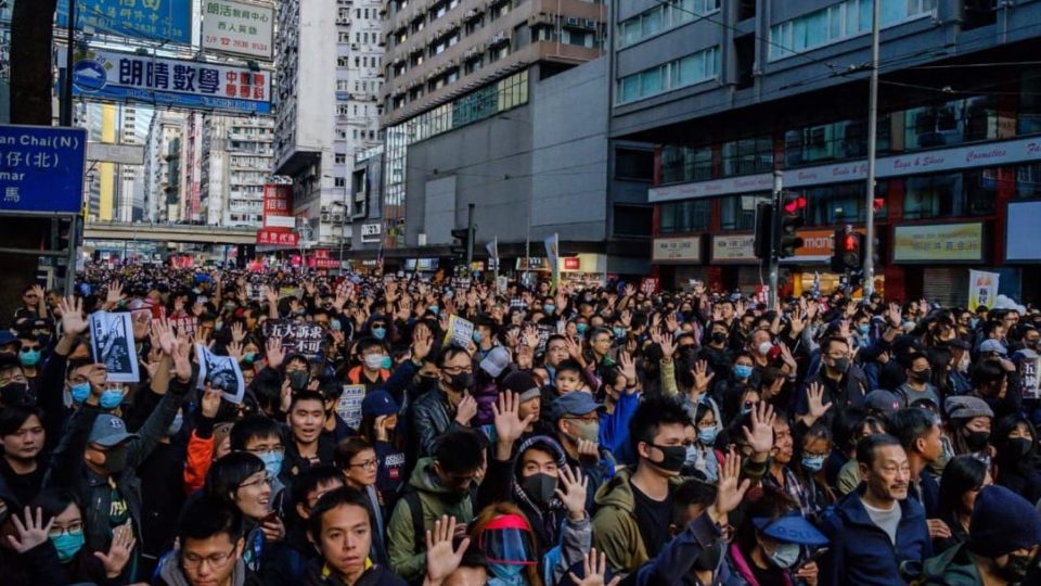 Hundreds of thousands of protesters take to the streets in Hong Kong on Dec. 8, 2019. Photo by Tomas Wiik.