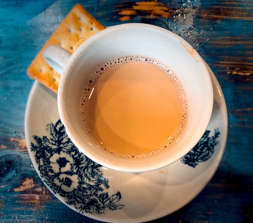 Alamak, I was bewitched by the Teh Tarik and took a sip before the pic! Photo: Juliette Yu-Ming Lizeray