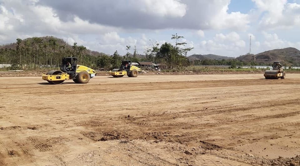 The ongoing construction of the Mandalika Circuit in Lombok. Photo: Mandalika Grand Prix / Facebook