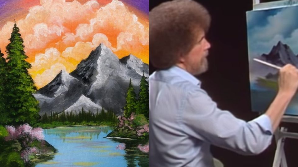 Photos: Left, Bartega. Right, Bob Ross via Youtube. 