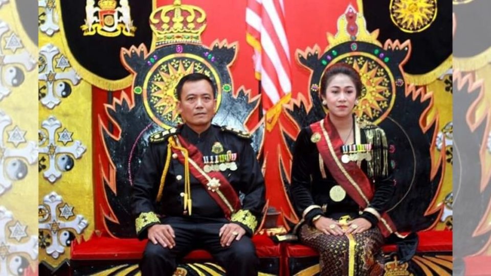 Totok Santosa Hadiningrat and his partner Dyah Gitarja as the “king and queen” of Keraton Agung Sejagat (which roughly translates to the Great Palace of the Universe). Photo: Istimewa