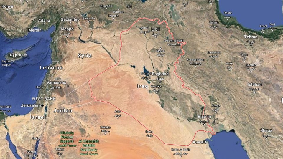 Iraq map. Photo: Google maps 