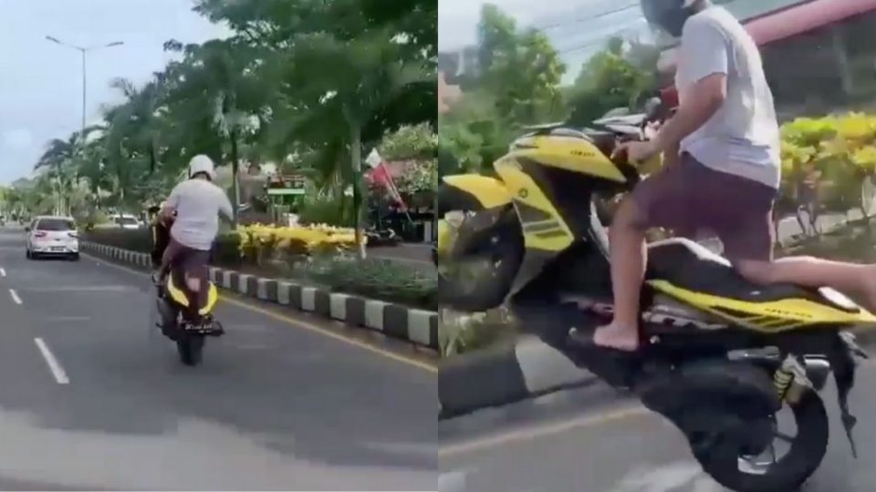 Police have yet to determine when the video was originally taken. Screengrabs: Instagram / Bali Channel 