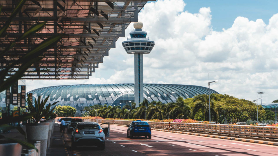 View of Changi Airport’s control tower from Terminal 3. Photo: Shawn Ang