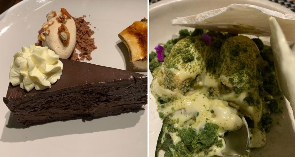 Banana Chocolate Cake and Matcha-Misu. Photos: Coconuts Bali