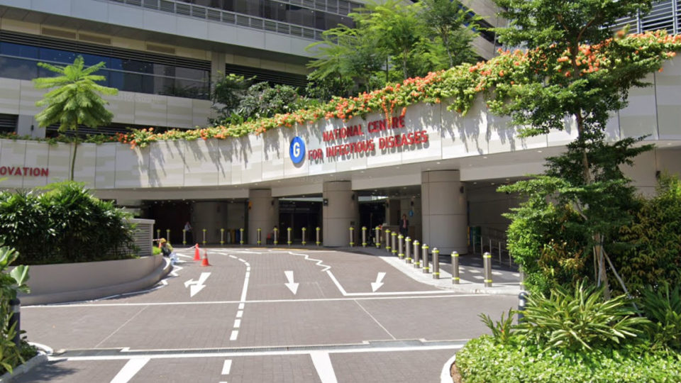 Entrance of the National Centre for Infectious Diseases. Image: Google