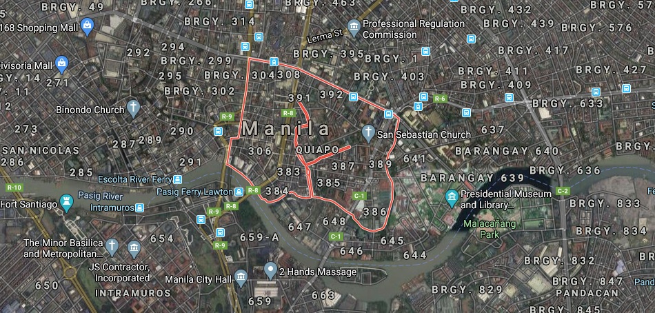 Quiapo, Manila. Photo: Google maps 