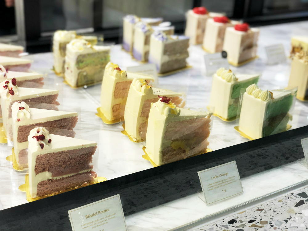 Cakes on display at the Baker’s Brew outlet at the Great World shopping center. Photo: Coconuts