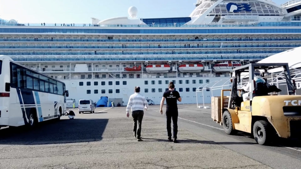 Diamond Princess cruise ship docked in Japan’s Yokohama. Photo: Princess Cruises/Facebook