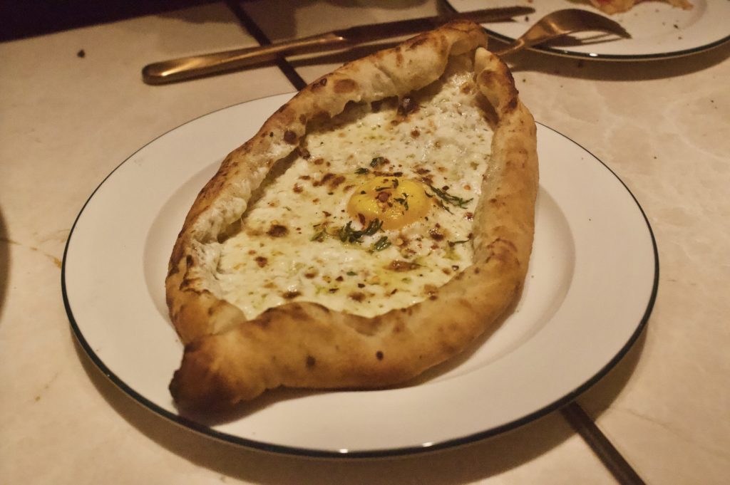 Emmer Pizzeria and Cafe's Khachapuri. Photo by Vicky Wong.