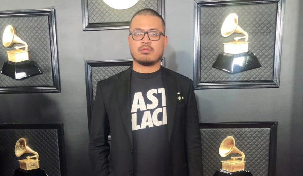 Graphic designer Irwan Awalludin at the Grammy Awards held last month in Los Angeles’ Staples Center. Photo: Irwan Awalludin/Twitter