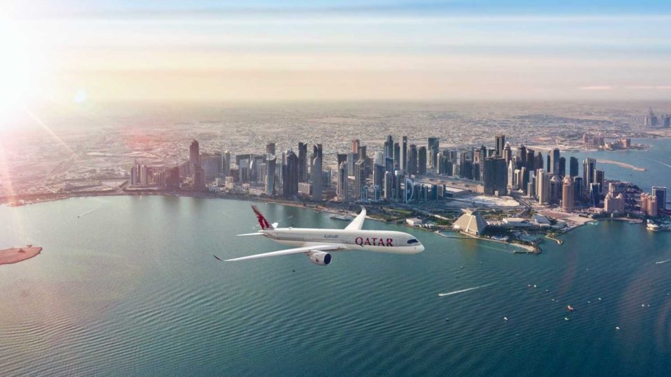 “Going places together” or not. Photo courtesy of Qatar Airways.