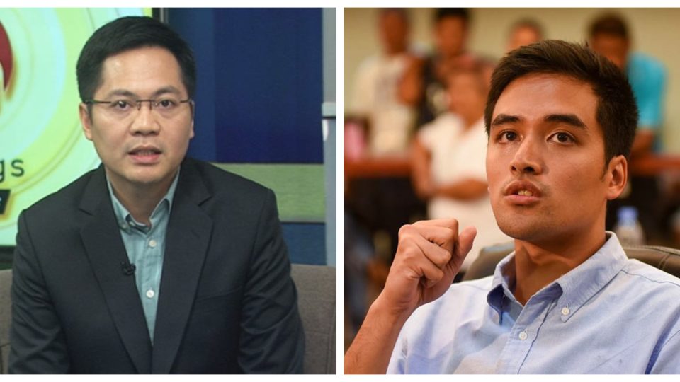 Cabinet Secretary Karlo Nograles and Mayor Vico Sotto. Photo: ABS-CBN News