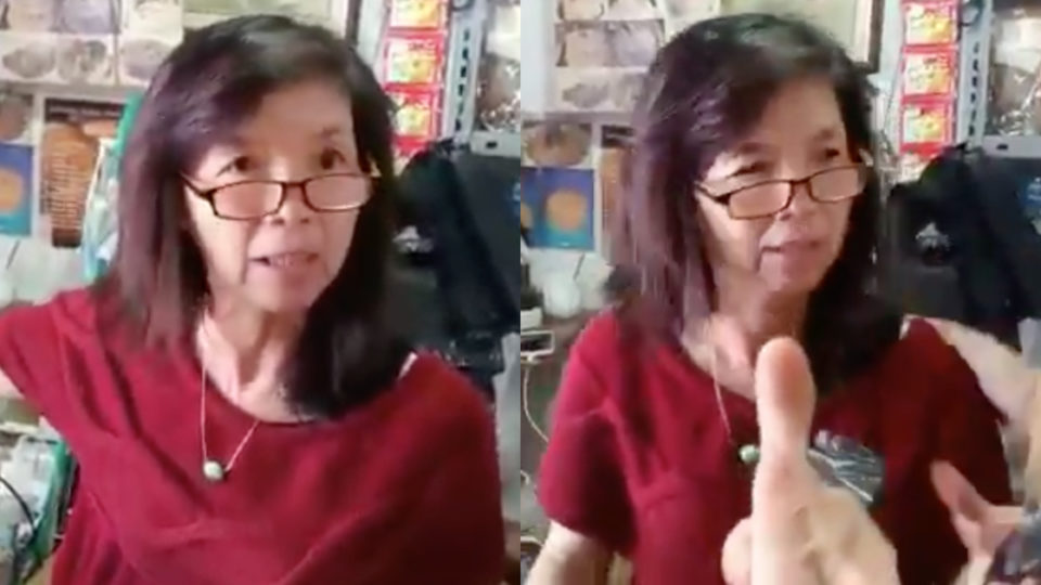 Susanna Indrayani, an owner of a grocery store in the Penjaringan sub-district of North Jakarta has recently gone viral across various social media platforms showing her urging customers to refrain from buying goods in bulk. Screenshot from Twitter