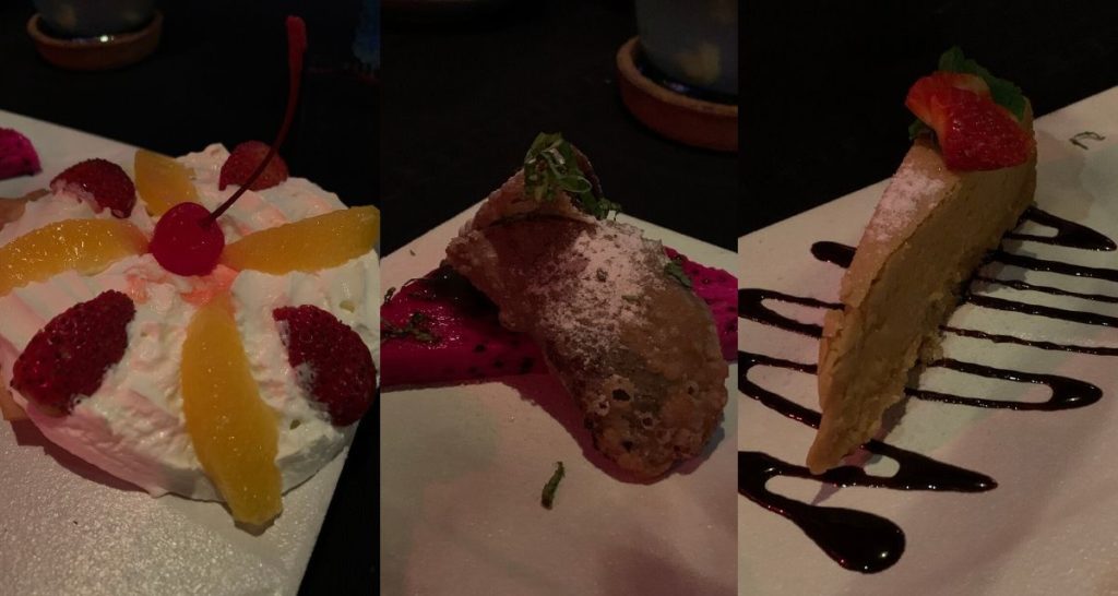 Castanyeta, Chocolina and Caramel cheesecake. We had to ask for smaller servings because we had already eaten so much! Photos: Coconuts Media