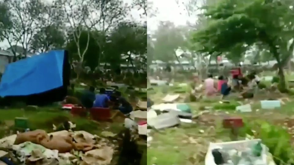 A video of a dangdut performance (commonly referred to as dangdutan) at a cemetery in Pancoran Mas sub-district in Depok has recently gone viral.  Screenshot from Instagram/@depok24jam