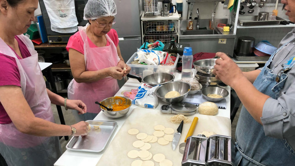 A culinary class being conducted by social enterprise Dignity Kitchen. Photo: Dignity Kitchen/Facebook