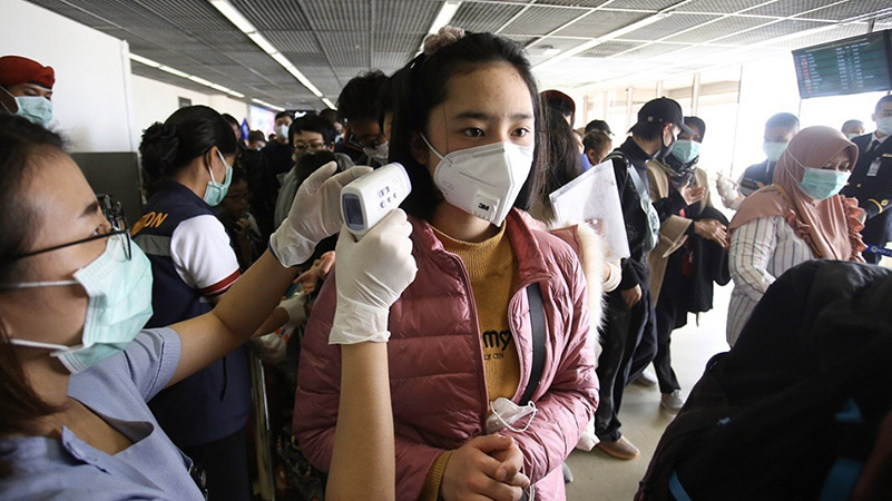 Passengers screened Wednesday at Bangkok’s Don Mueang International Airport. Photo: Don Mueang International Airport / Facebook