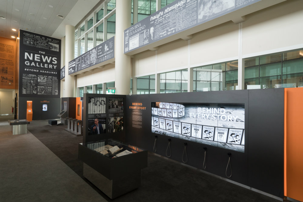 The News Gallery exhibition at the National Library. Photo: NLB