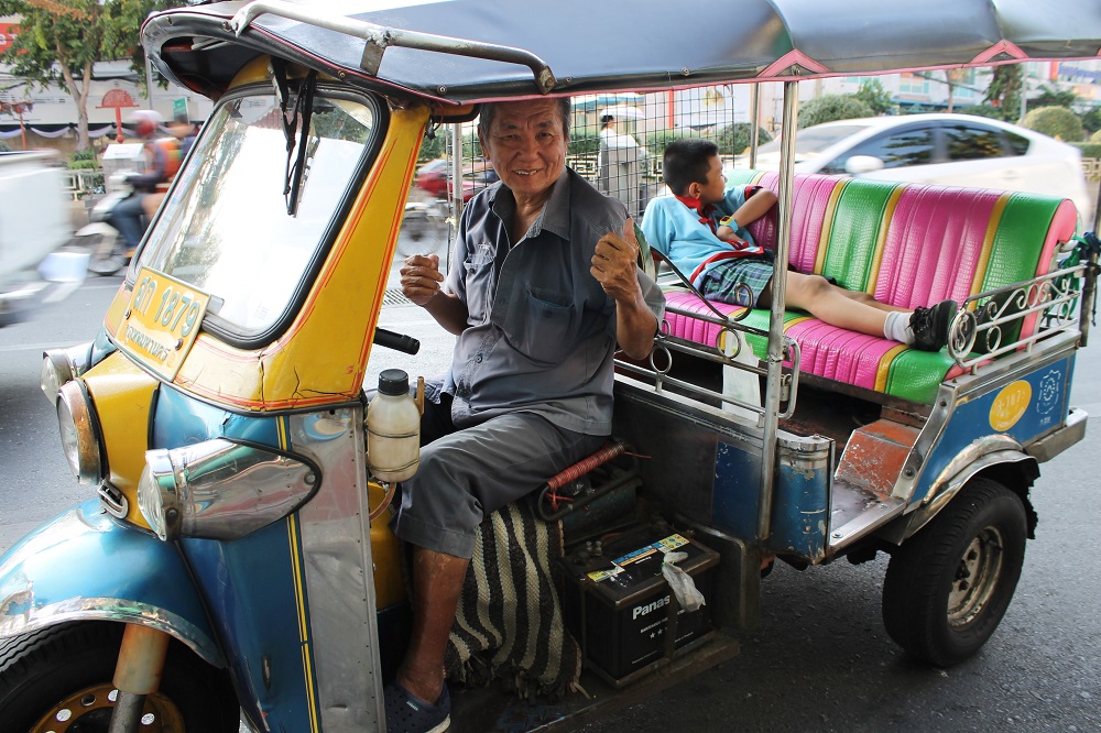 Bangkok’s tuk-tuk drivers are among broad segments of low-earning Thais who have been devastated by lockdown measures to contain the virus. File photo. 
