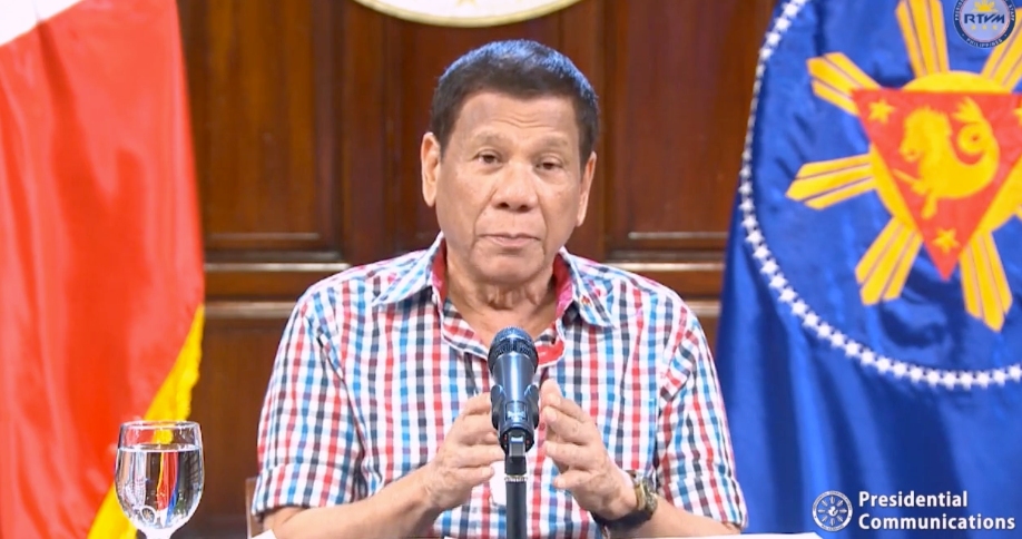 President Rodrigo Duterte. Screenshot from Radio Television Malacañang 