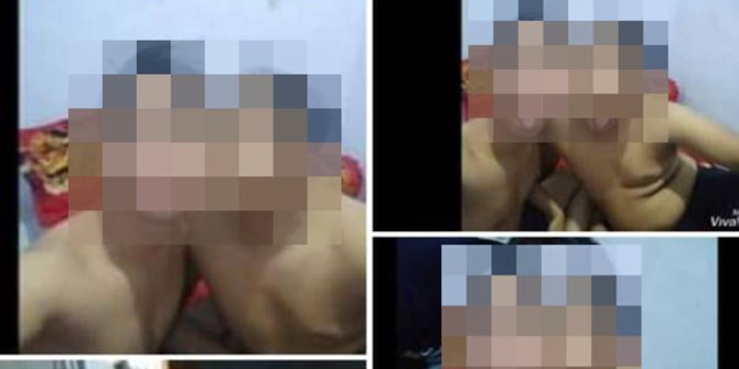 Intimate photos between an Indonesian policeman and another man that leaked online in April 2020. Photo: Istimewa
