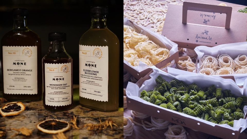 Numerous restaurants in Jakarta offer gourmet delivery and ready-to-cook meals to be enjoyed at home. Photos: Instagram/@animalerestaurant and @cocktailsbymonejkt