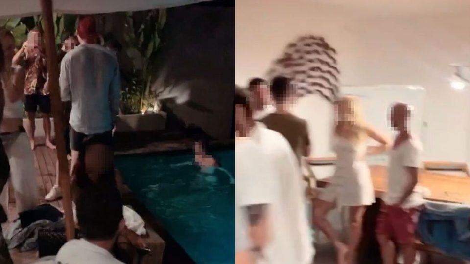 Instagram story screengrabs from the party, which reportedly took place on April 12, 2020. 