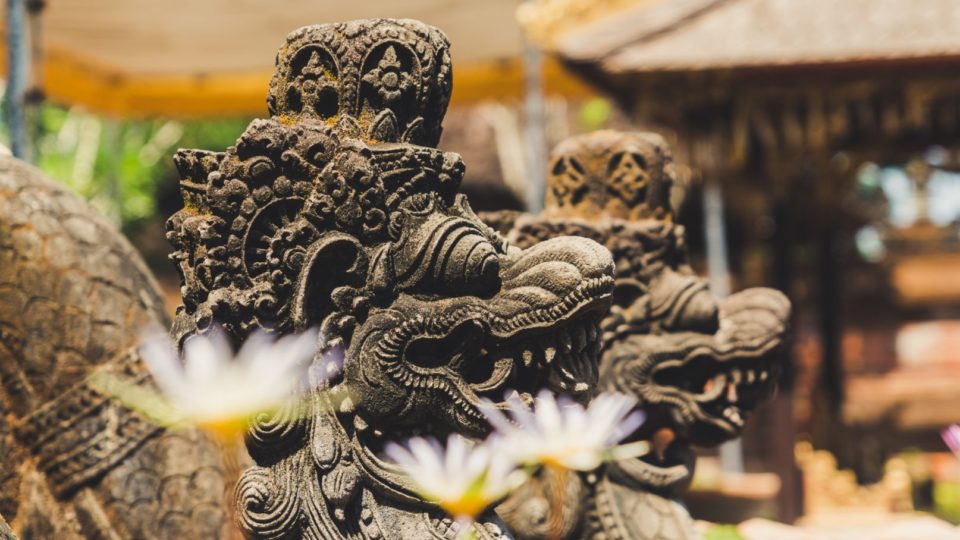 File photo of dragon statues in Bali. Photo: Unsplash