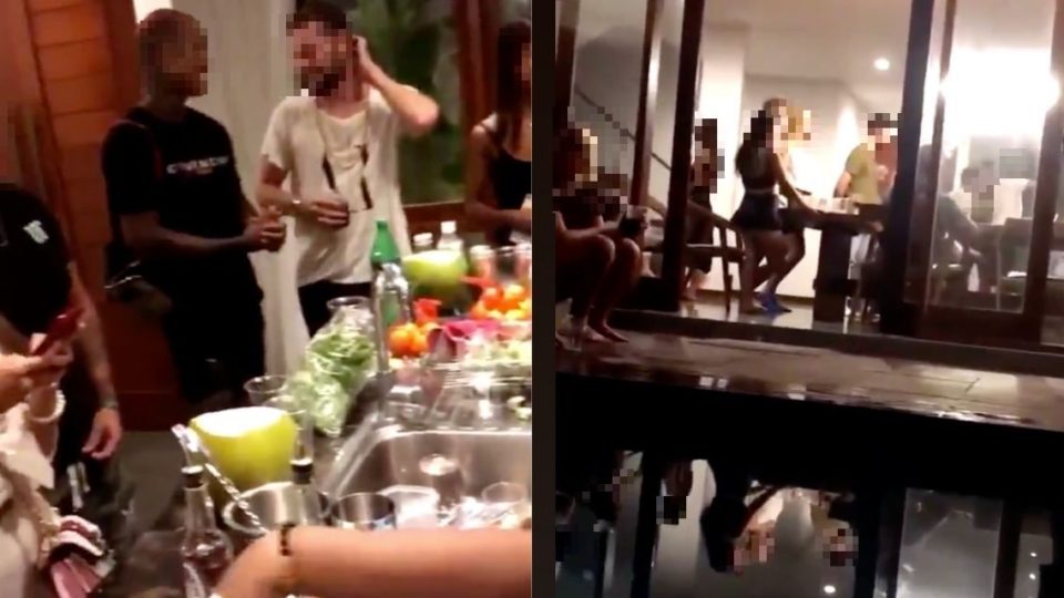 Instagram story screengrabs from the party, which reportedly took place on April 12, 2020. 