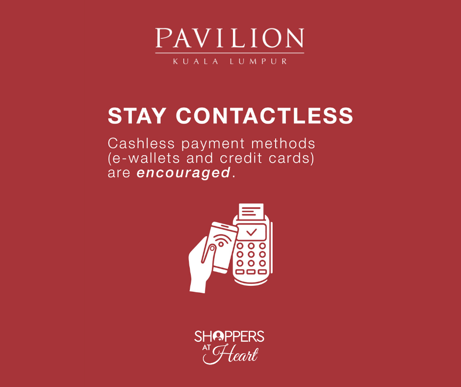 Pavilion KL encourages visitors to go cashless. Photo: Pavilion KL