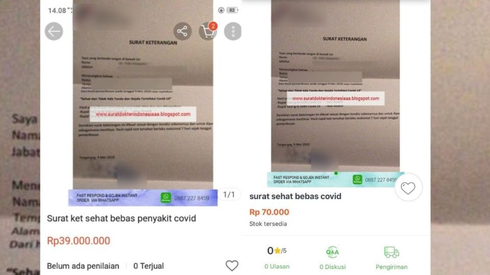 Screenshots of one such fake medical letter sold on e-commerce platforms used the letterhead of a renowned private hospital.