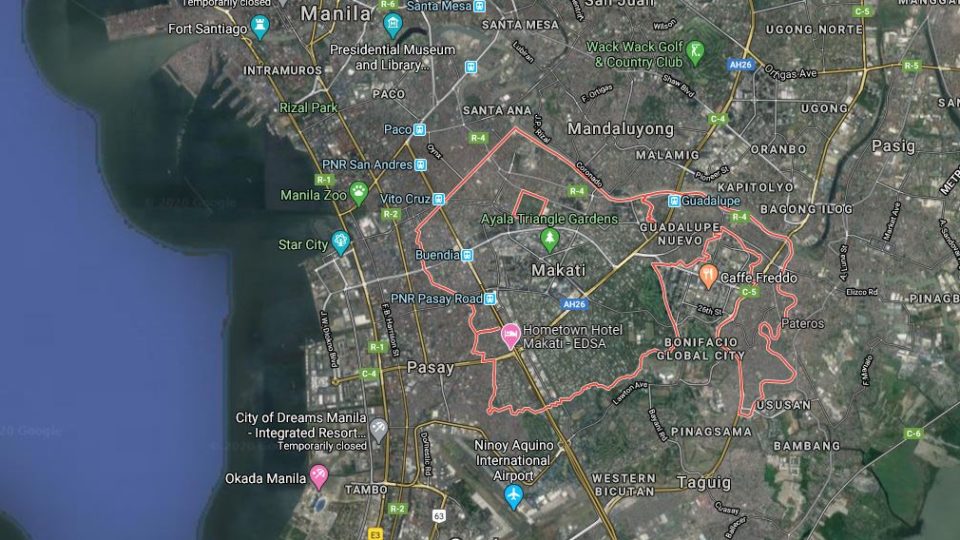 Makati map. Photo: Google maps