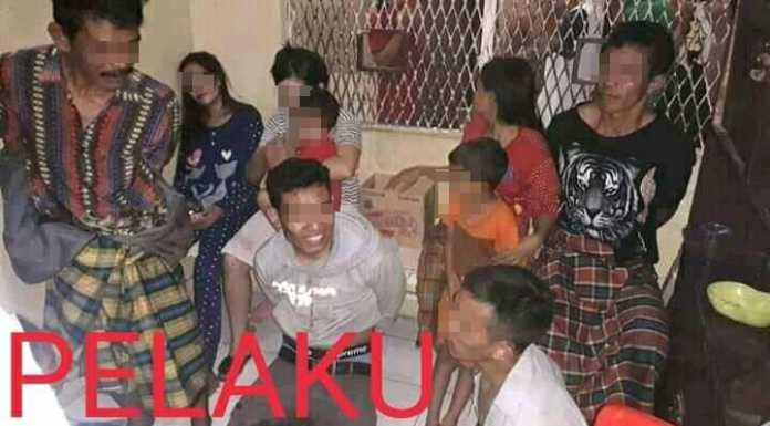 Suspects in the alleged honor killing of a 16-year-old girl. Photo: Istimewa