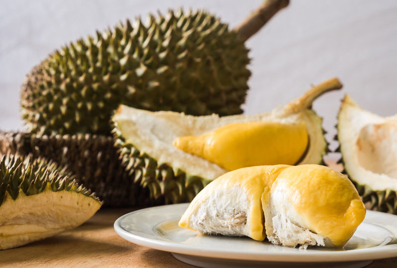 Durian fruits on a plate. Photo: Ronnarong Thanuthattaphong / 123RF