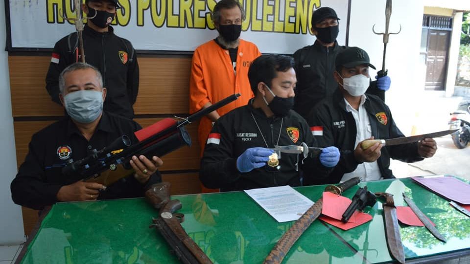 Buleleng Police during a press conference on June 30, 2020. Photo: Buleleng Police / Facebook