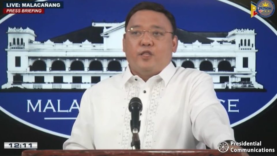 Presidential Spokesman Harry Roque. Screenshot from Radio Television Malacañang video
