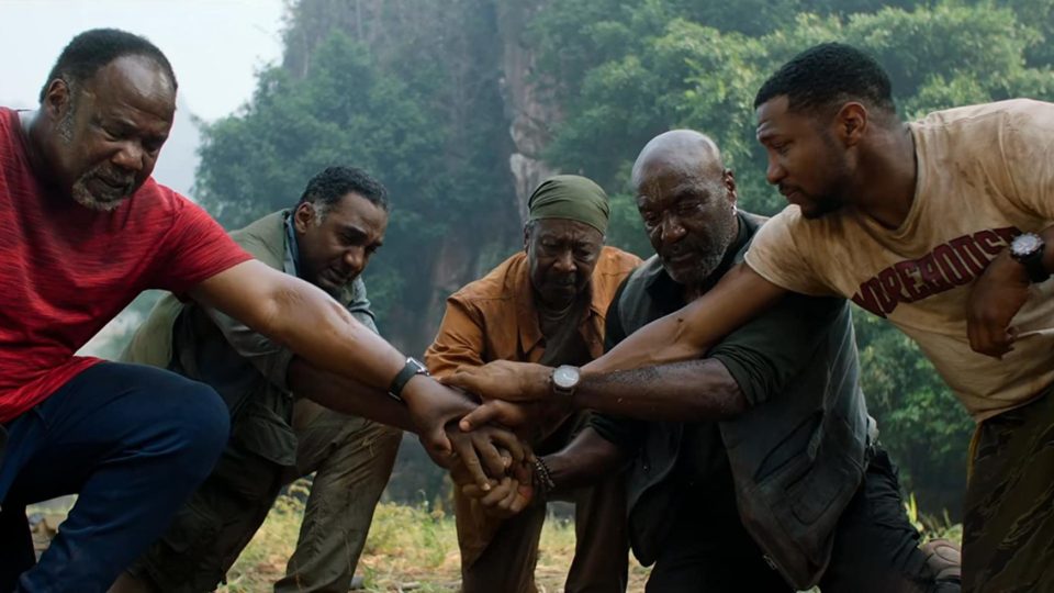 Delroy Lindo, Norm Lewis, Clarke Peters, Isiah Whitlock Jr., and Jonathan Majors in Da 5 Bloods (2020).
