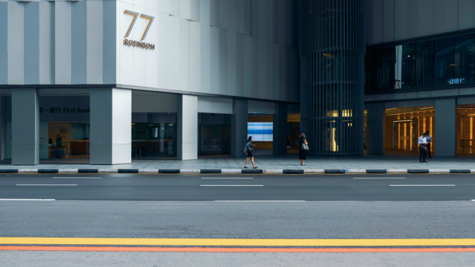 Singapore’s Robinson Road. Photo: Kevin Dellandrea 