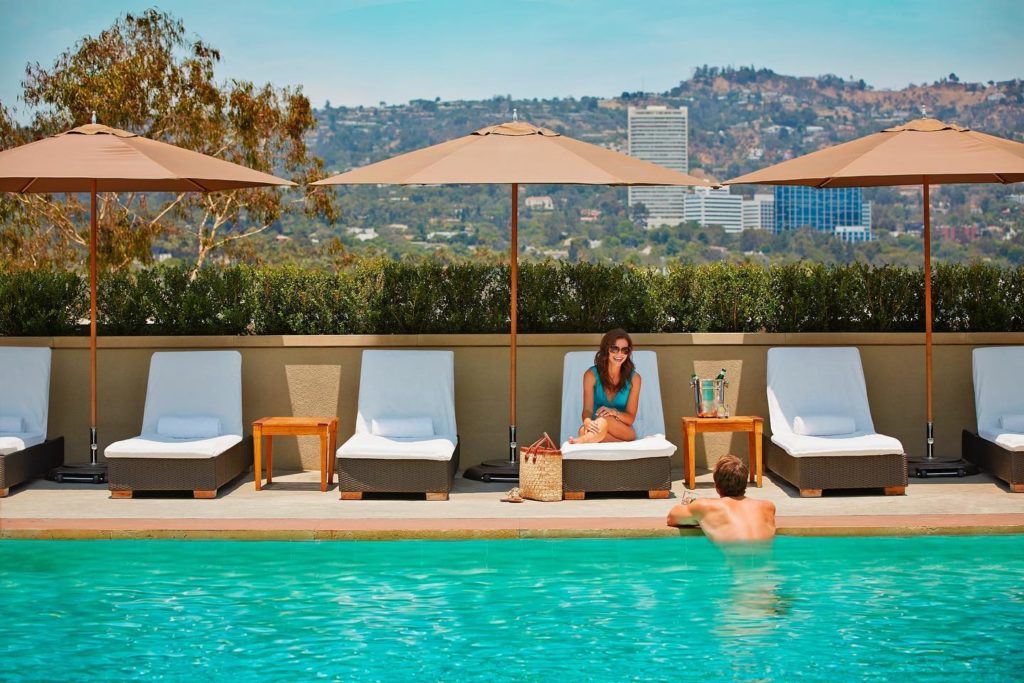 Guests at the rooftop pool of Viceroy L'Ermitage. Photo: Viceroy L'Ermitage /Facebook