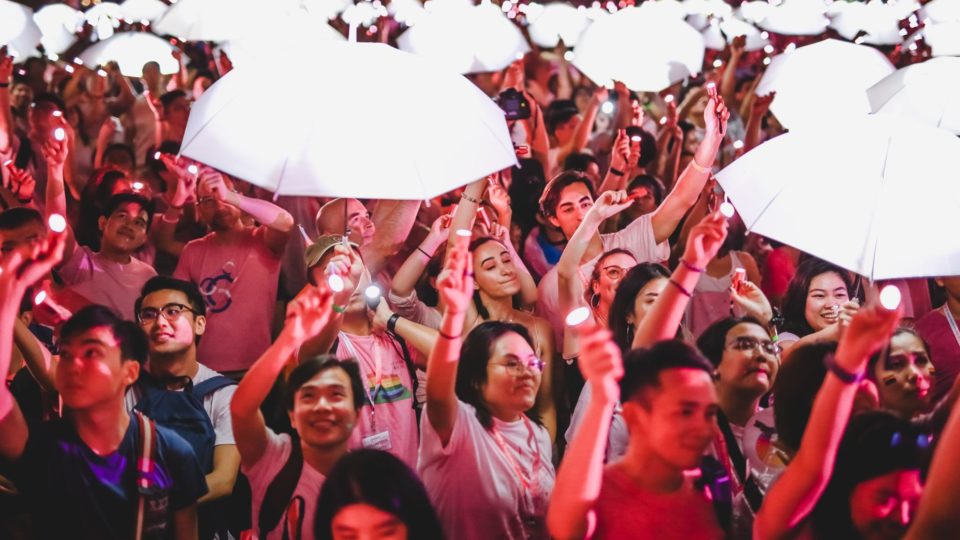 A crowd at Pink Dot 2019. Image: Pink Dot SG/Facebook
