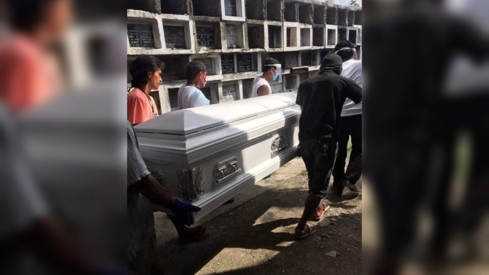 Fructoso Mabatid’s funeral. Photo: Stephanie Mabatid/FB