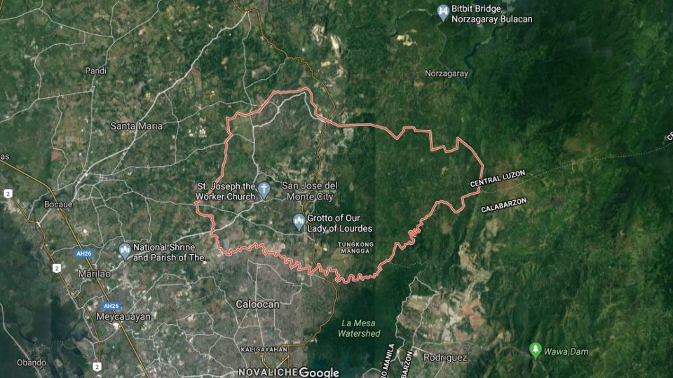 San Jose del Monte, Bulacan map. Photo: Google maps