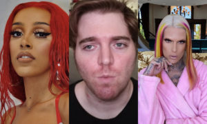 From left to right: Doja Cat, Shane Dawson and Jeffree Star. Photos: Doja Cat/Instagram, Shane Dawson/YouTube, Jeffree Star/Instagram